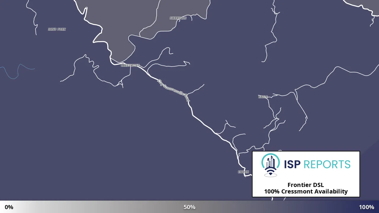 Cressmont, WV map of internet availability