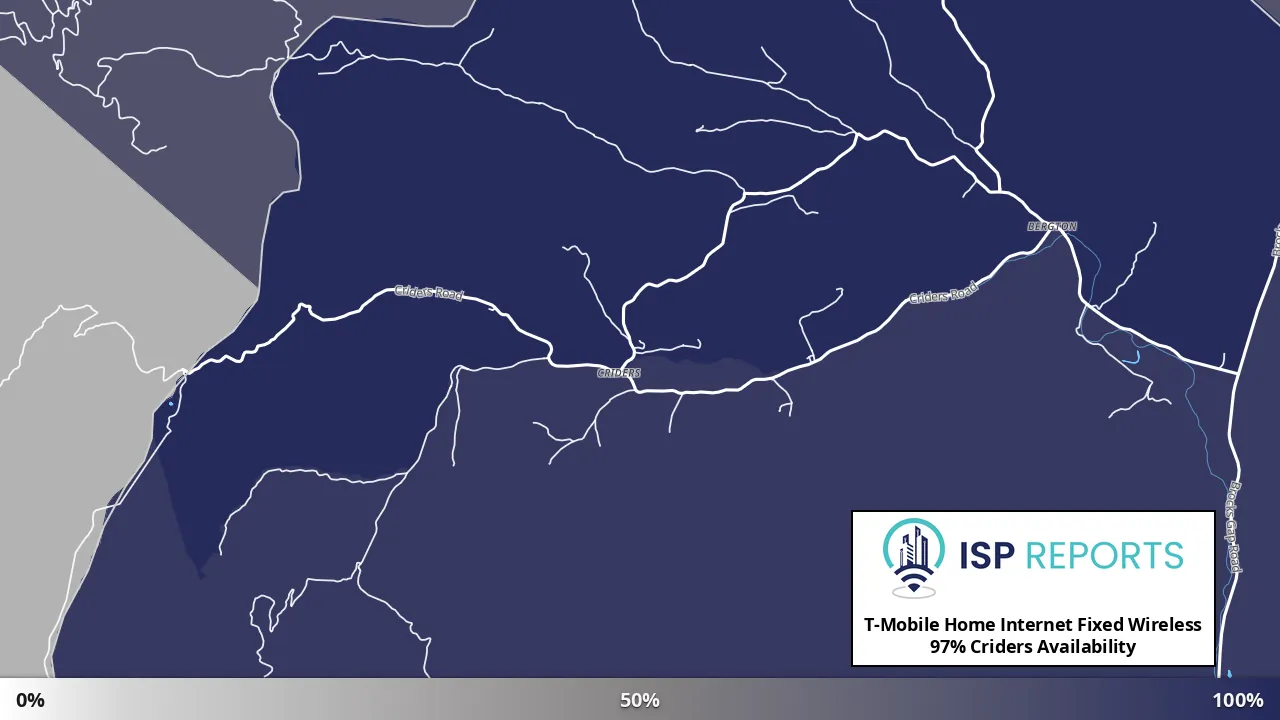 Criders, VA map of internet availability