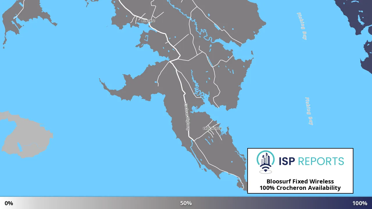 Crocheron, MD map of internet availability
