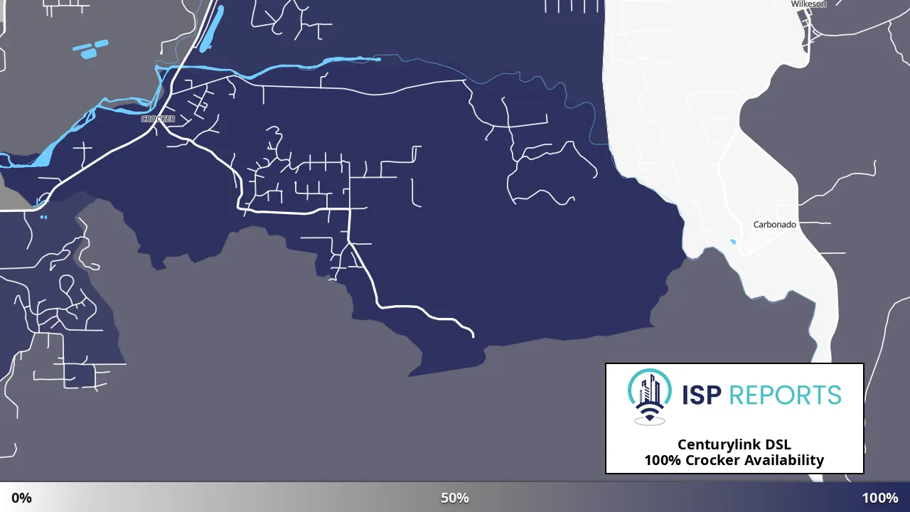 Crocker, WA map of internet availability