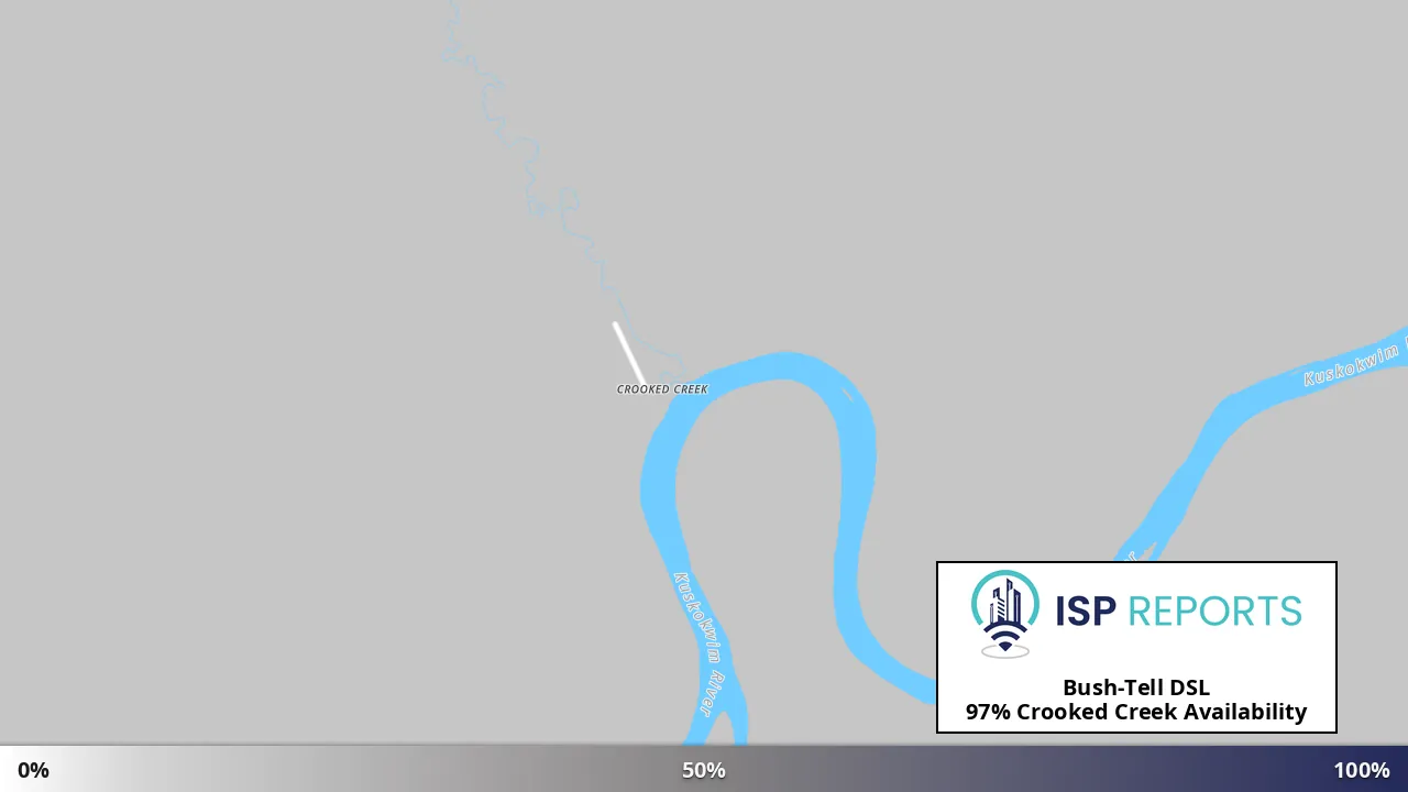 Crooked Creek, AK map of internet availability