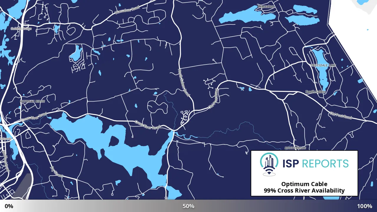 Cross River, NY map of internet availability