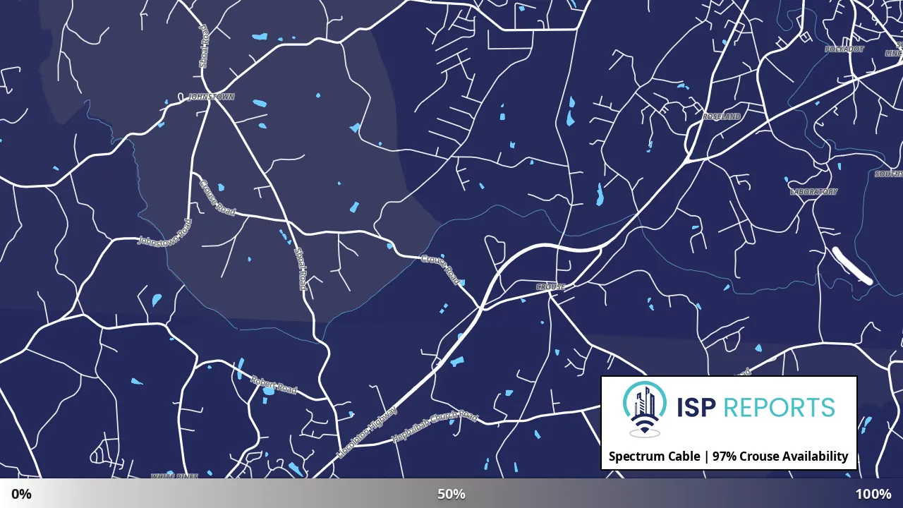 Crouse, NC map of internet availability