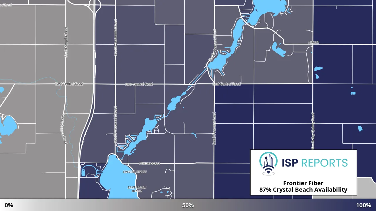 Crystal Beach, MI map of internet availability