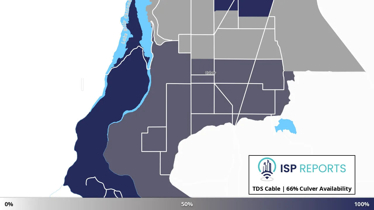 Culver, OR map of internet availability