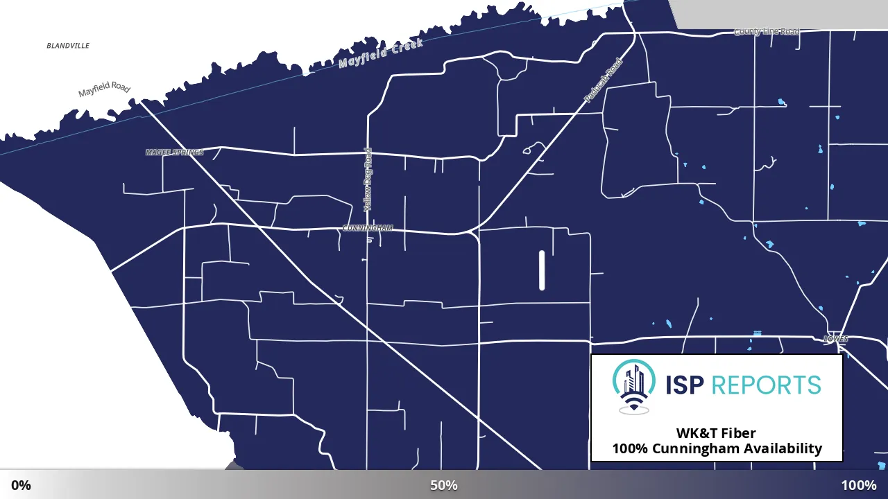 Cunningham, KY map of internet availability