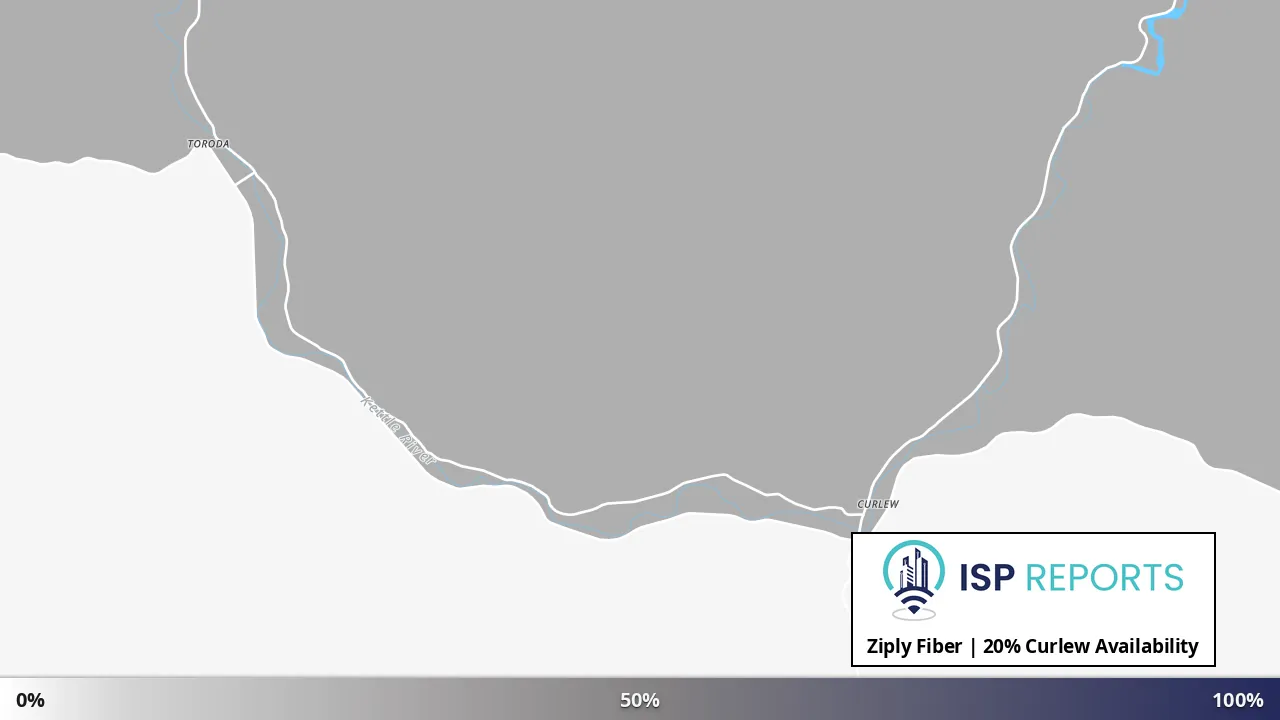 Curlew, WA map of internet availability