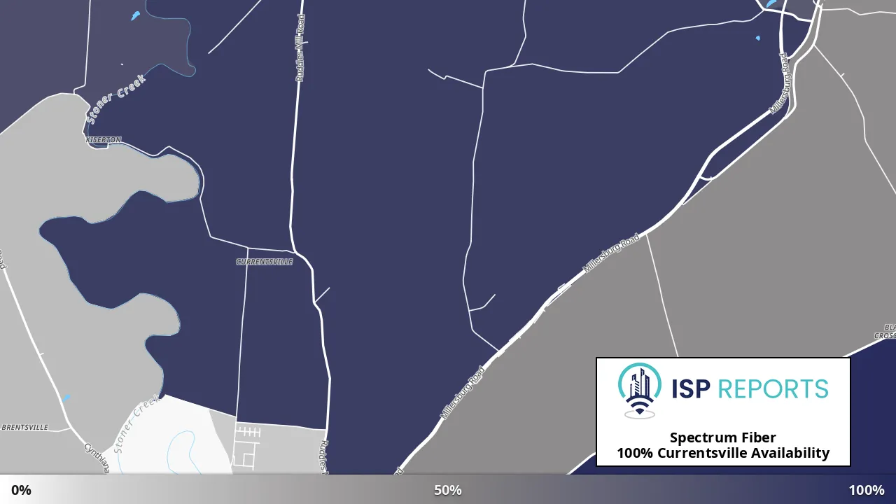 Currentsville, KY map of internet availability