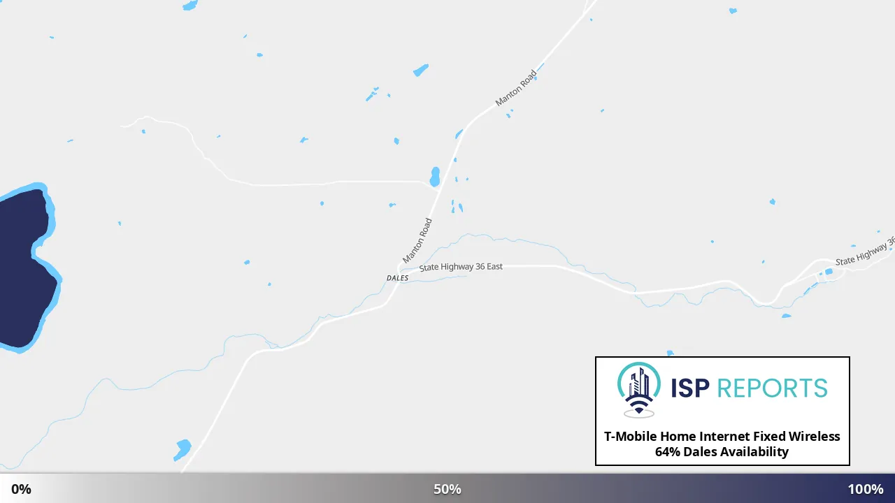 Dales, CA map of internet availability