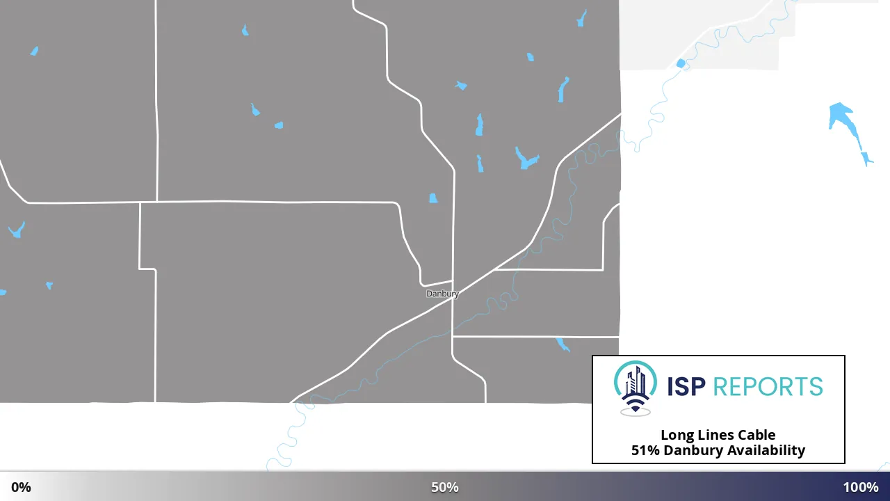 Danbury, IA map of internet availability