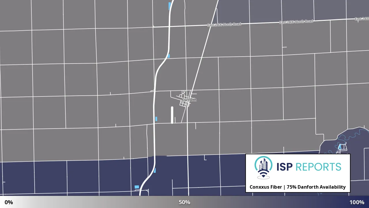 Danforth, IL map of internet availability