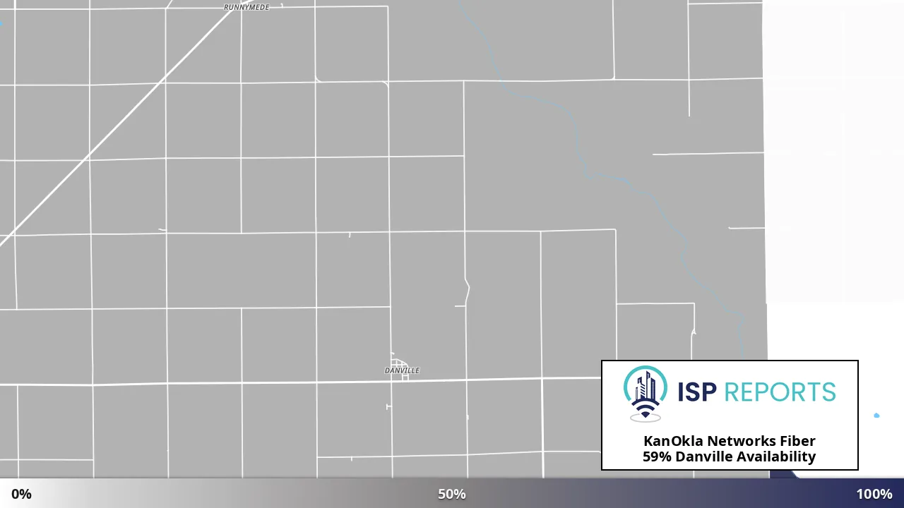 Danville, KS map of internet availability