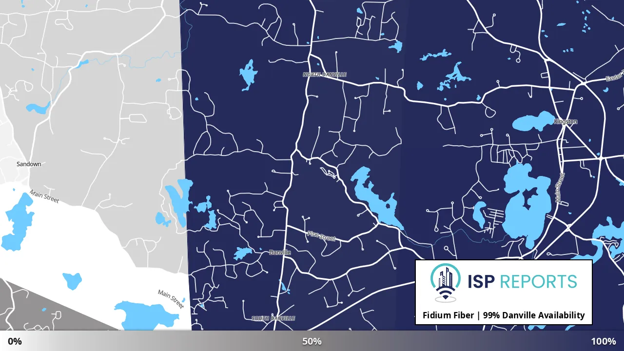 Danville, NH map of internet availability