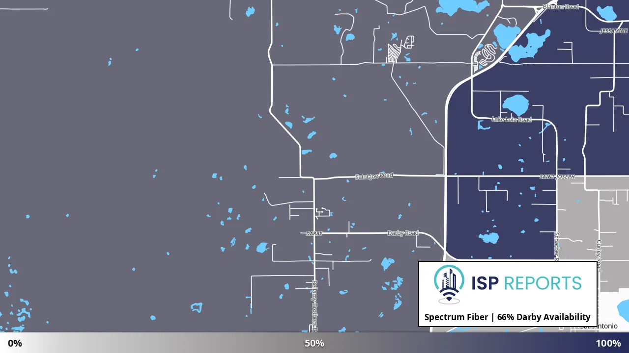Darby, FL map of internet availability