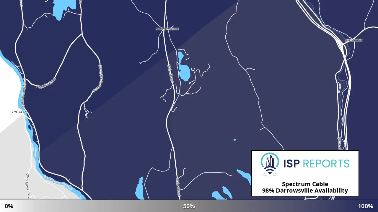 Darrowsville, NY map of internet availability