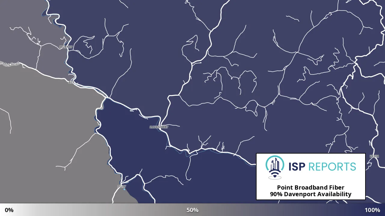 Davenport, VA map of internet availability