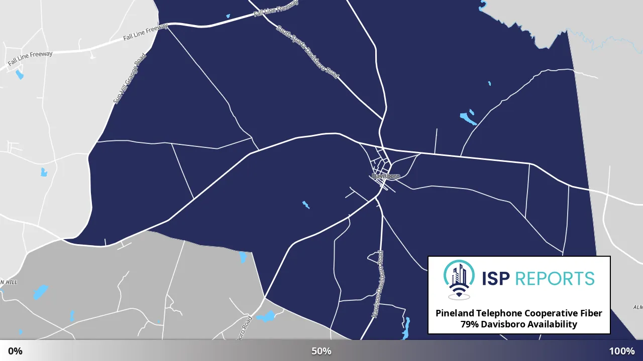 Davisboro, GA map of internet availability