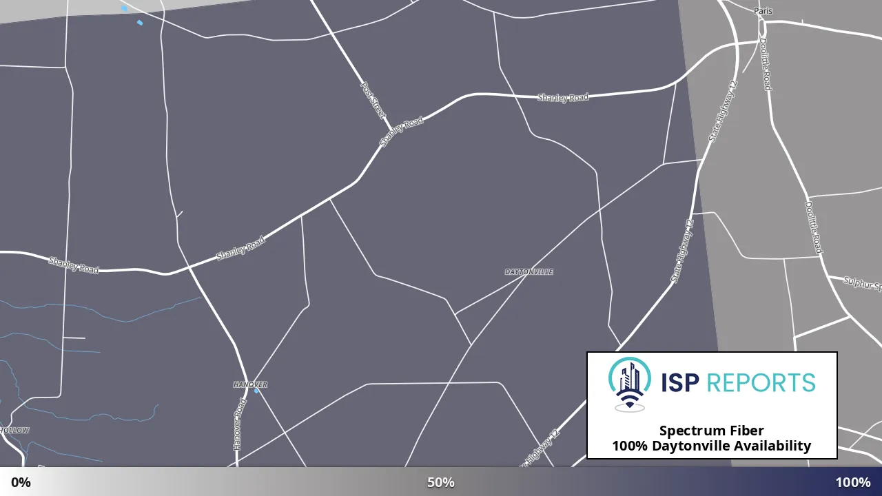 Daytonville, NY map of internet availability