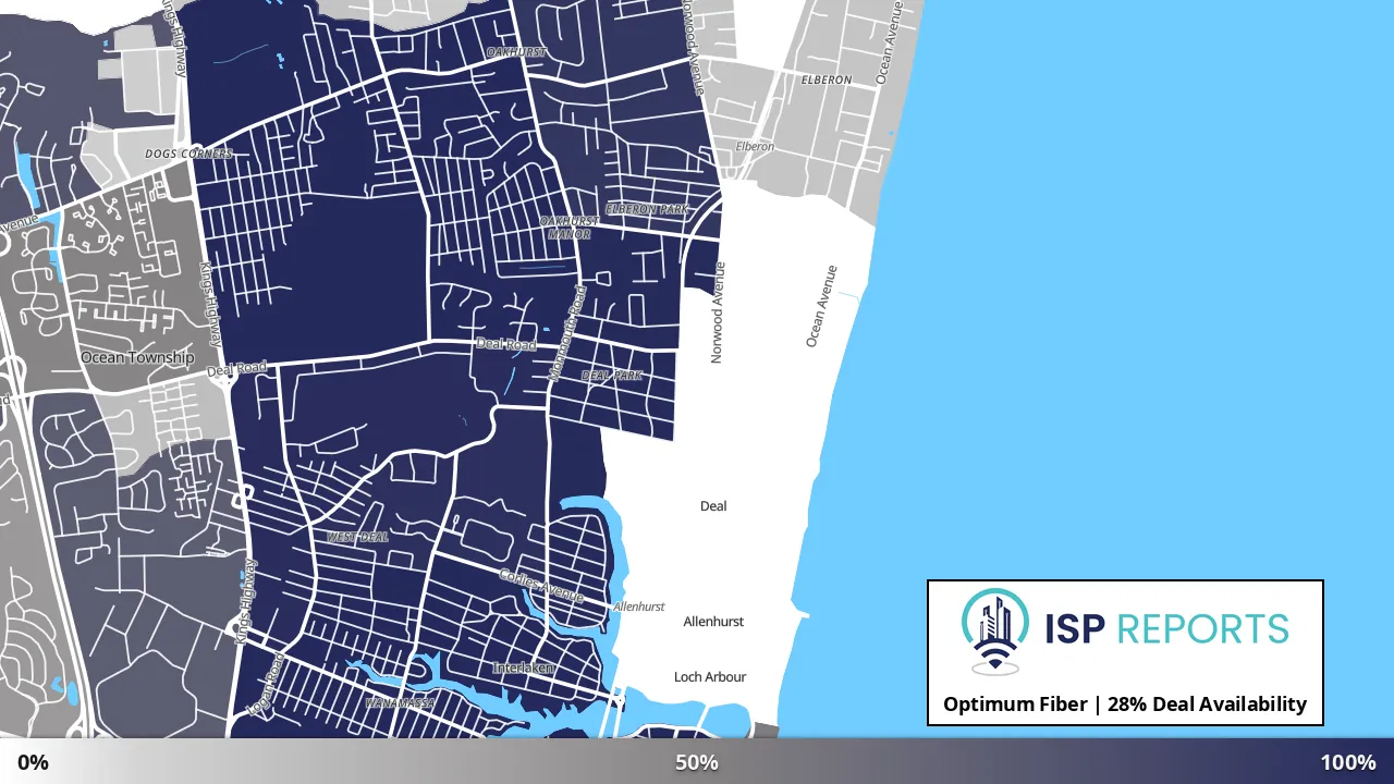 Deal, NJ map of internet availability