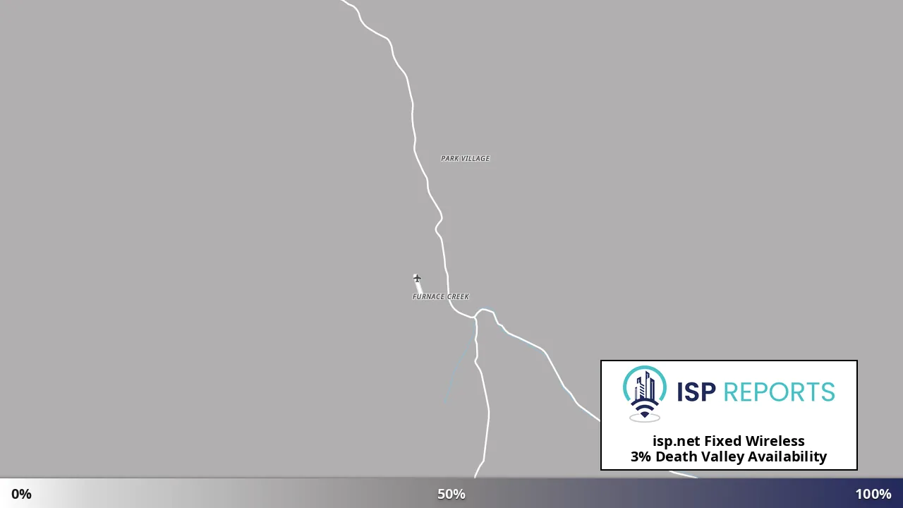 Death Valley, CA map of internet availability