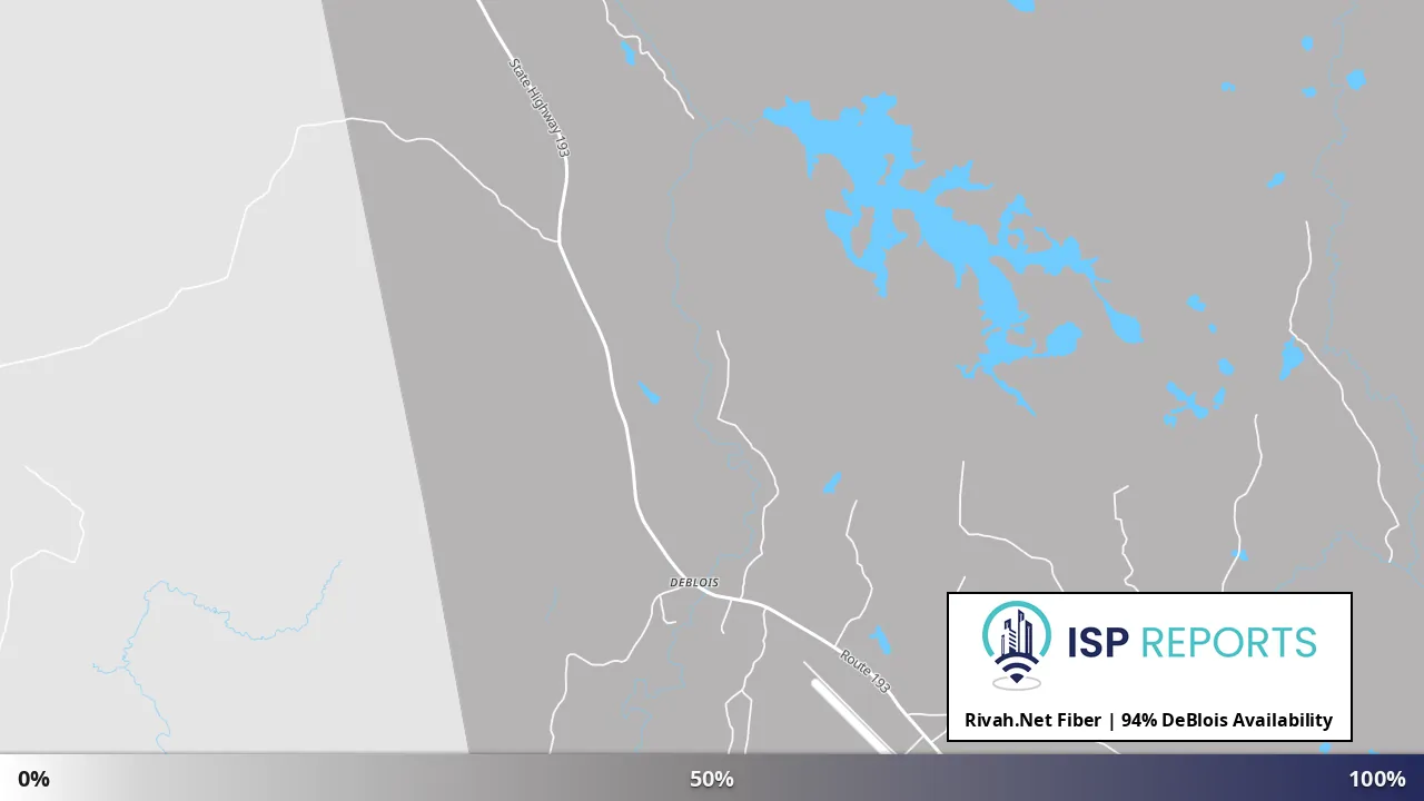 DeBlois, ME map of internet availability