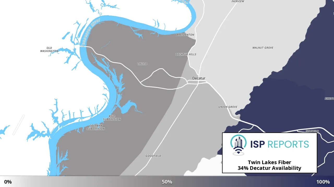 Decatur, TN map of internet availability