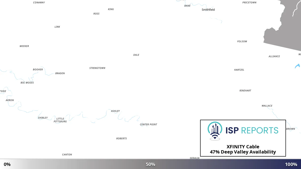 Deep Valley, WV map of internet availability