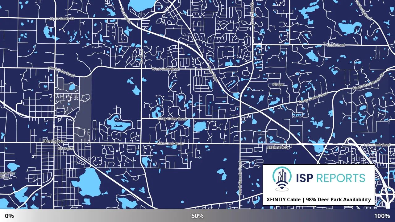 Deer Park, IL map of internet availability
