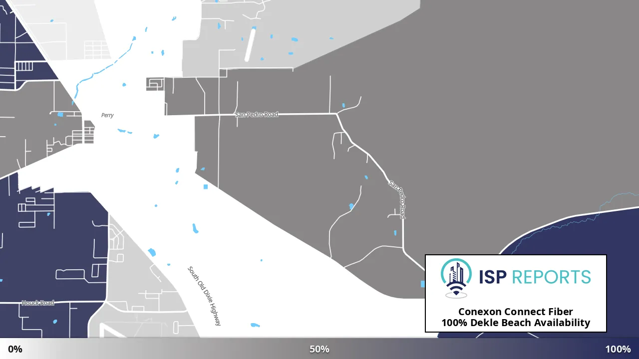 Dekle Beach, FL map of internet availability