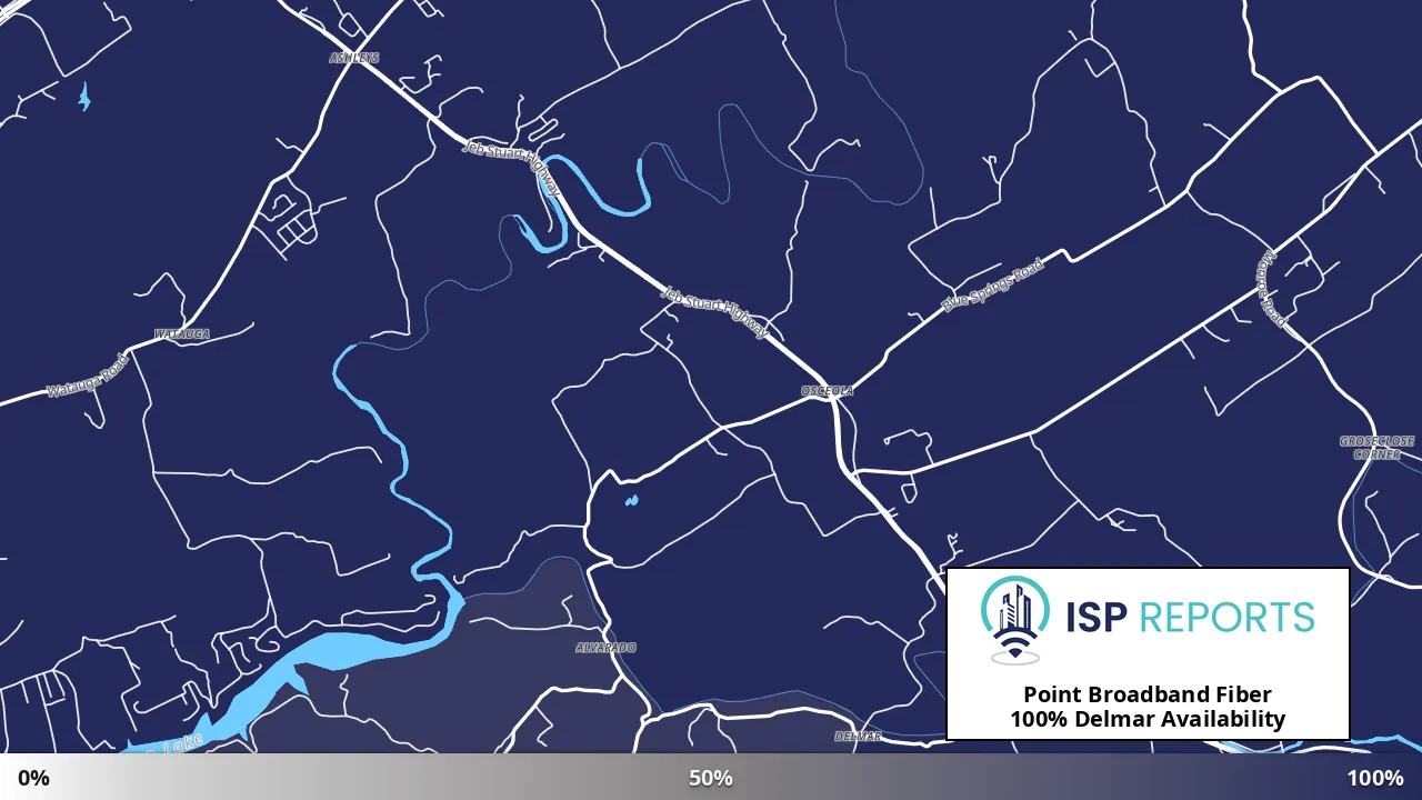 Delmar, VA map of internet availability