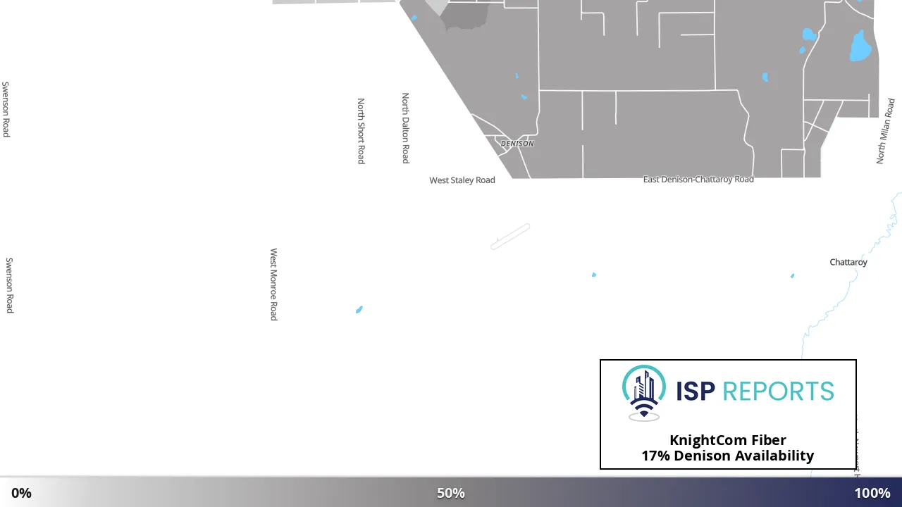 Denison, WA map of internet availability