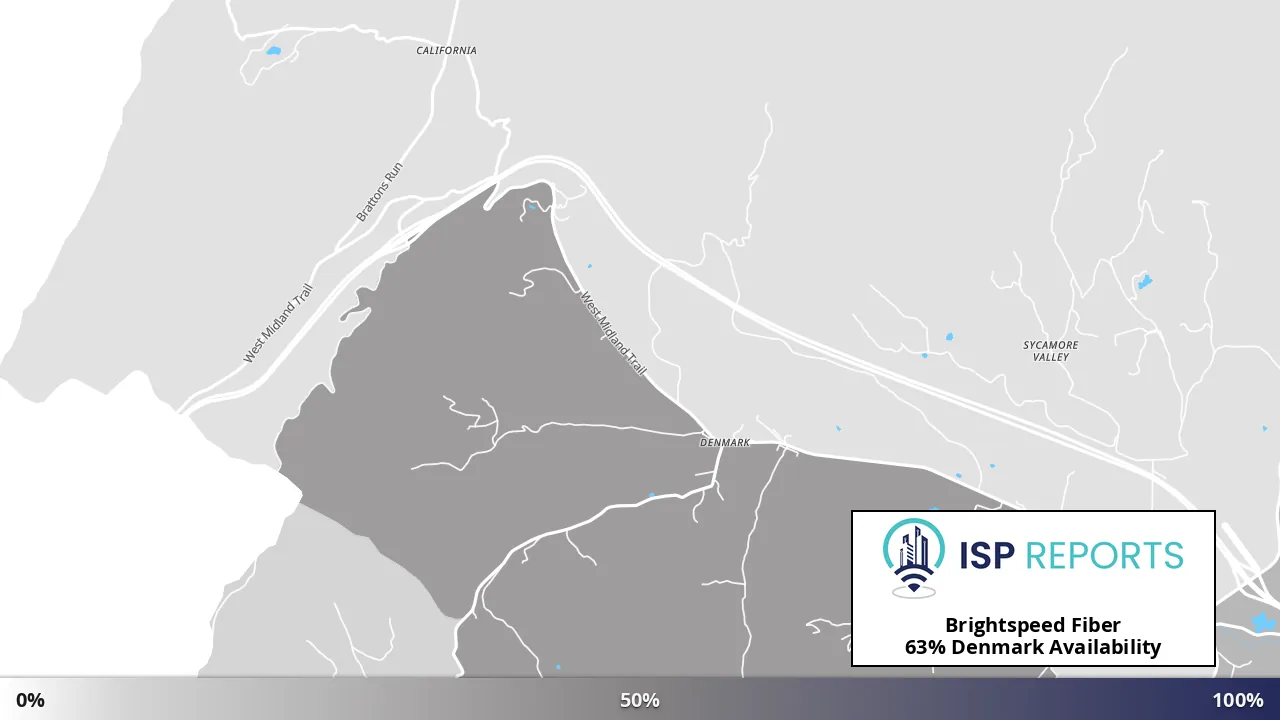 Denmark, VA map of internet availability