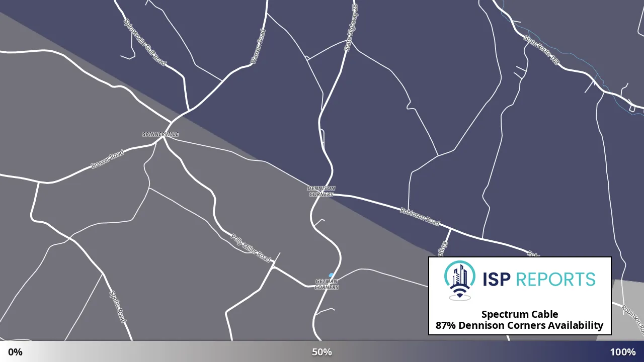 Dennison Corners, NY map of internet availability