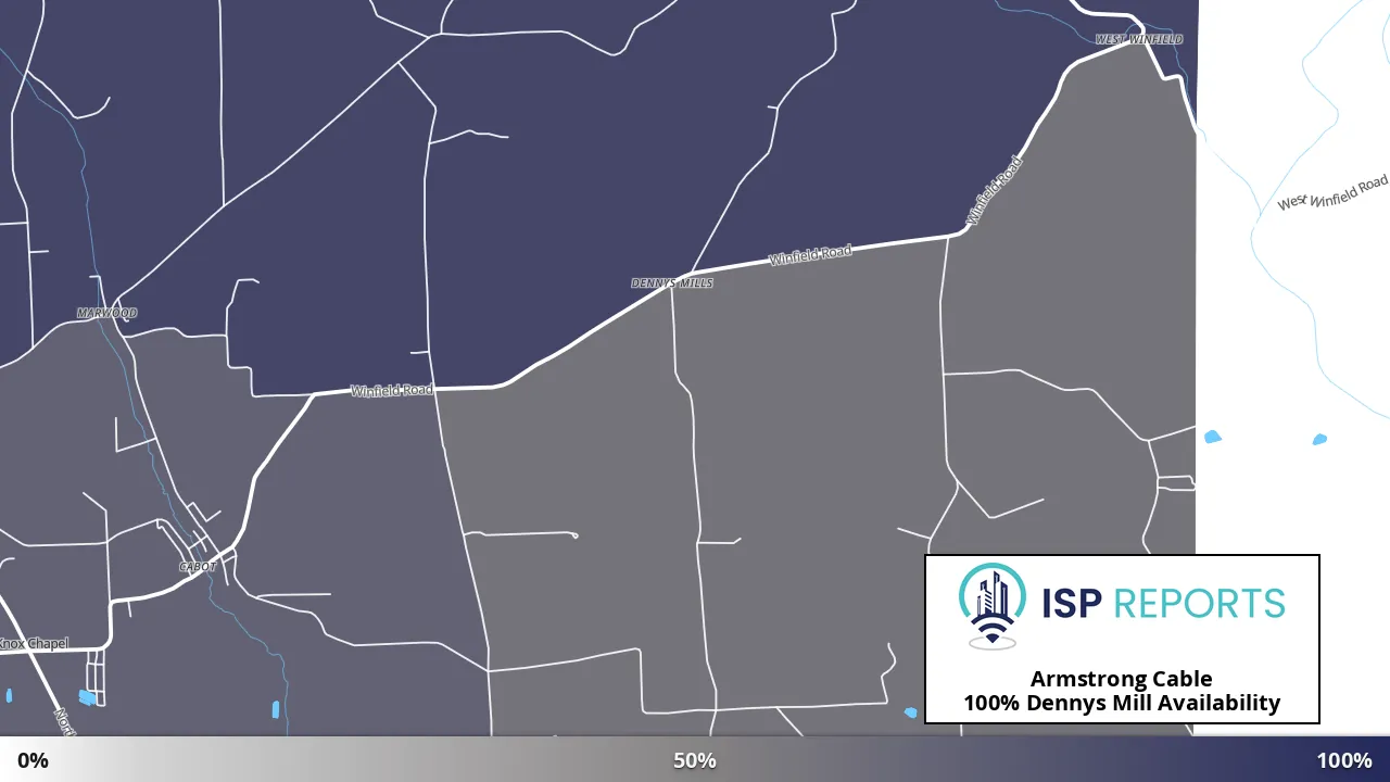 Dennys Mill, PA map of internet availability