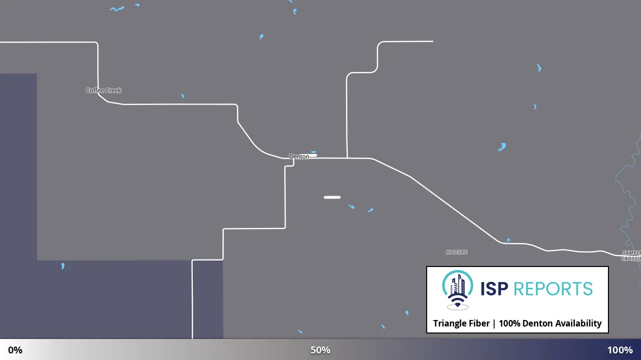 Denton, MT map of internet availability