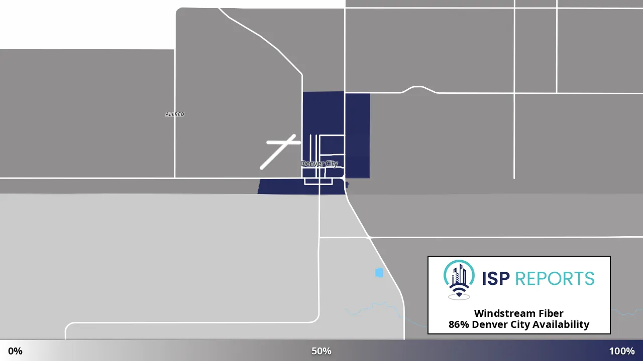 Denver City, TX map of internet availability