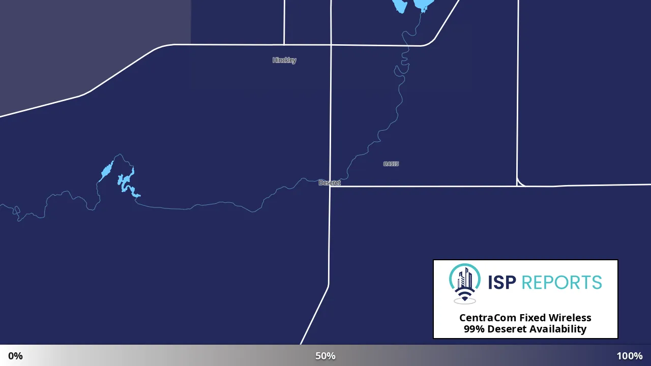 Deseret, UT map of internet availability