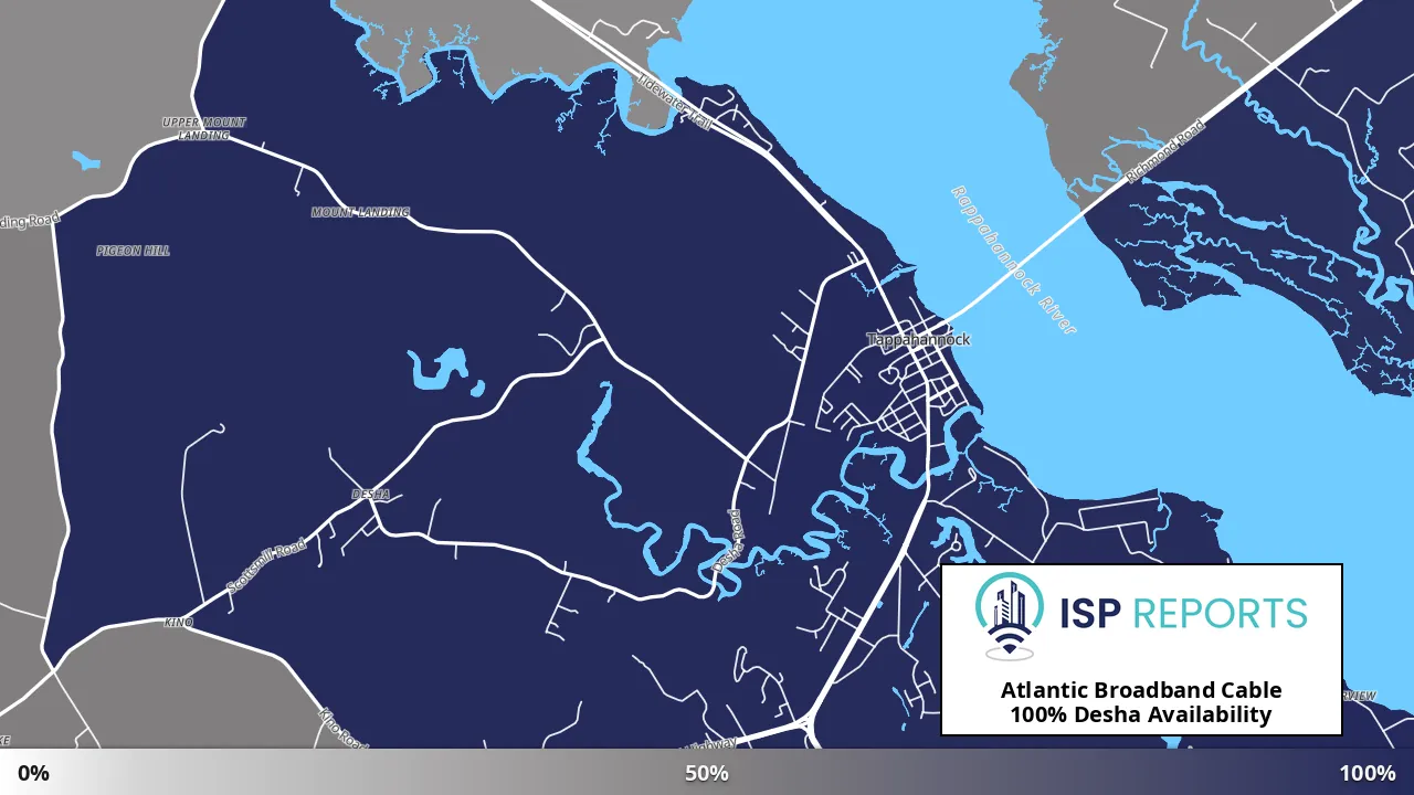 Desha, VA map of internet availability