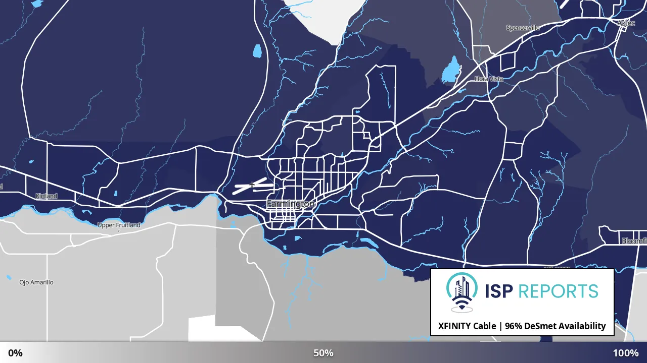 DeSmet, NM map of internet availability