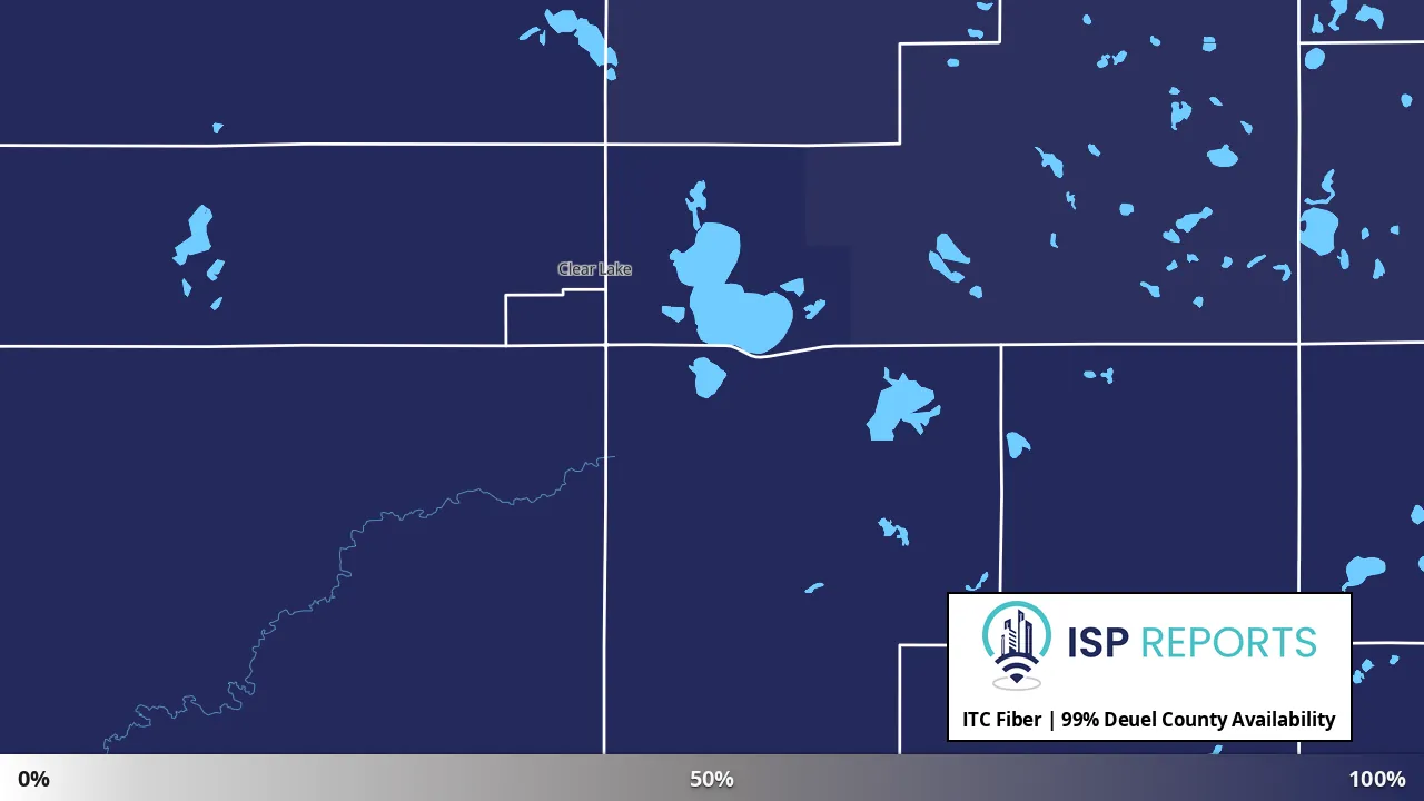 Deuel County, SD map of internet availability