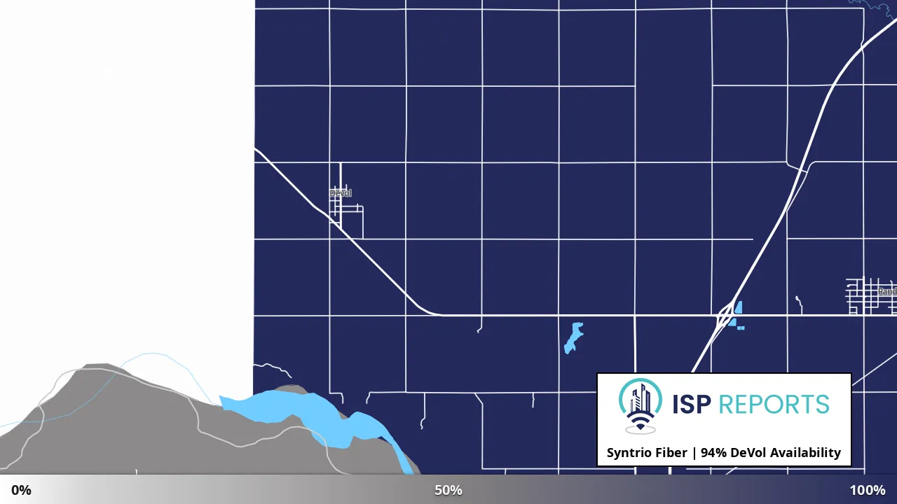 DeVol, OK map of internet availability