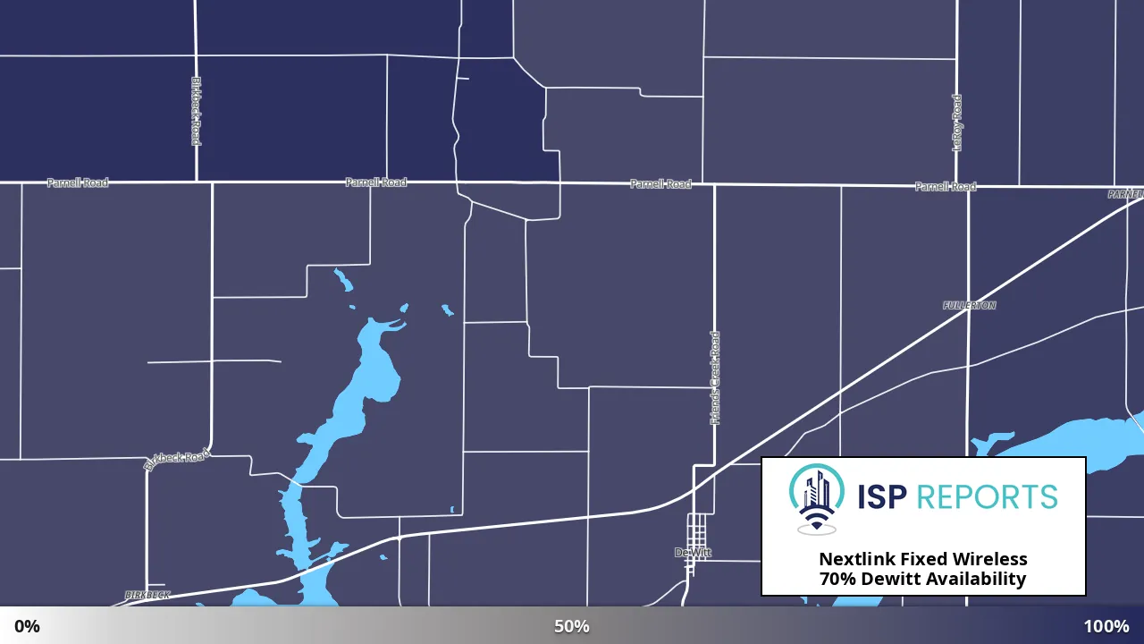 Dewitt, IL map of internet availability