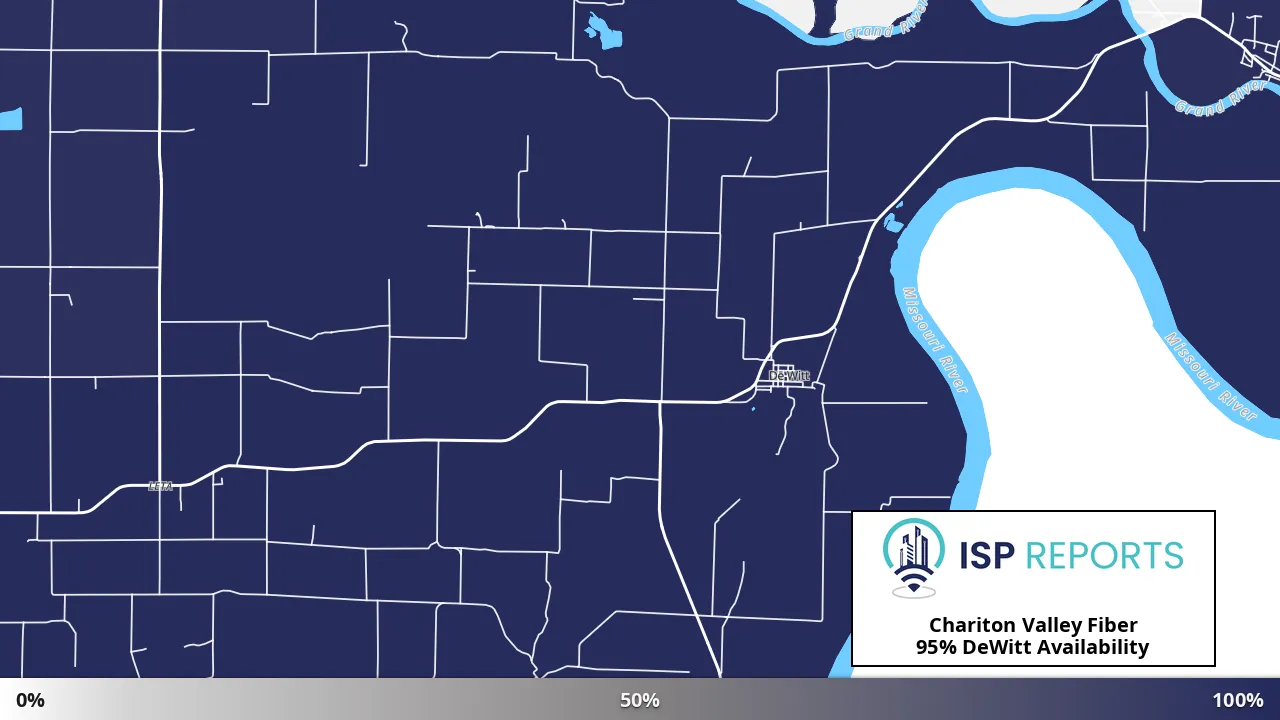 DeWitt, MO map of internet availability