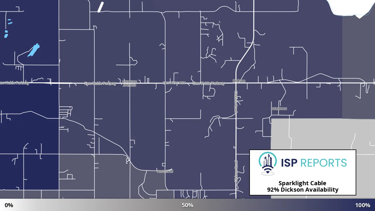 Dickson, OK map of internet availability