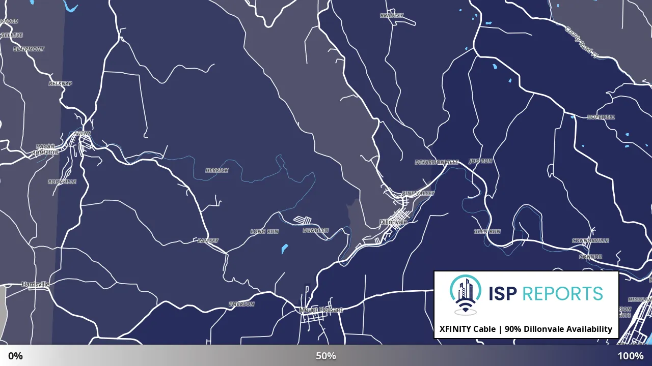 Dillonvale, OH map of internet availability