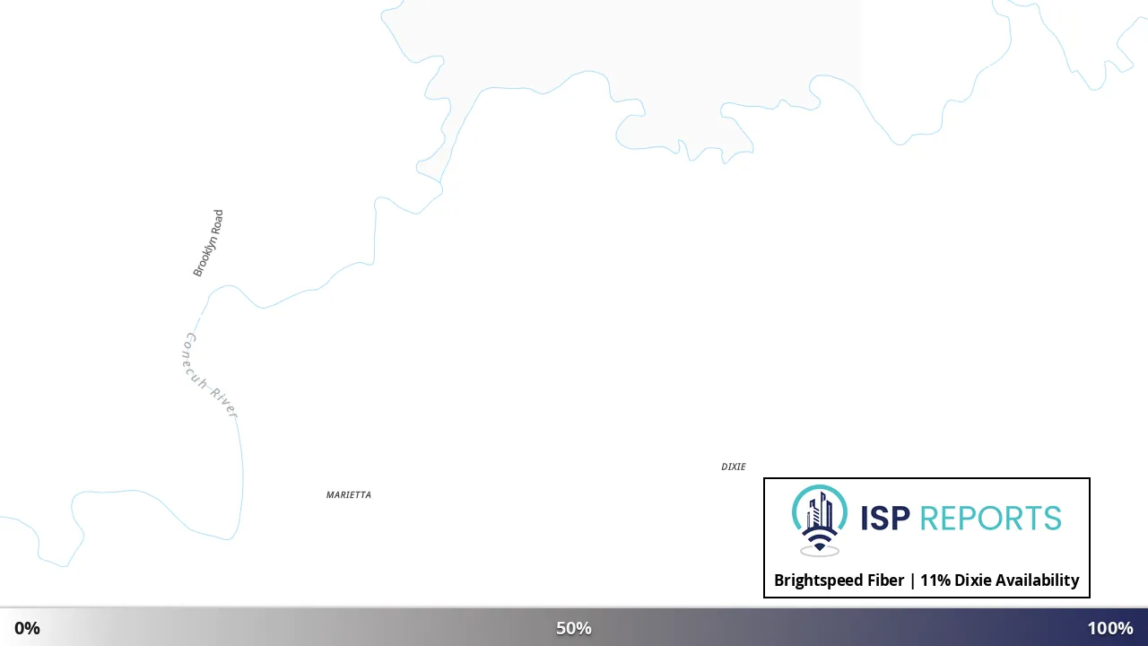 Dixie, AL map of internet availability