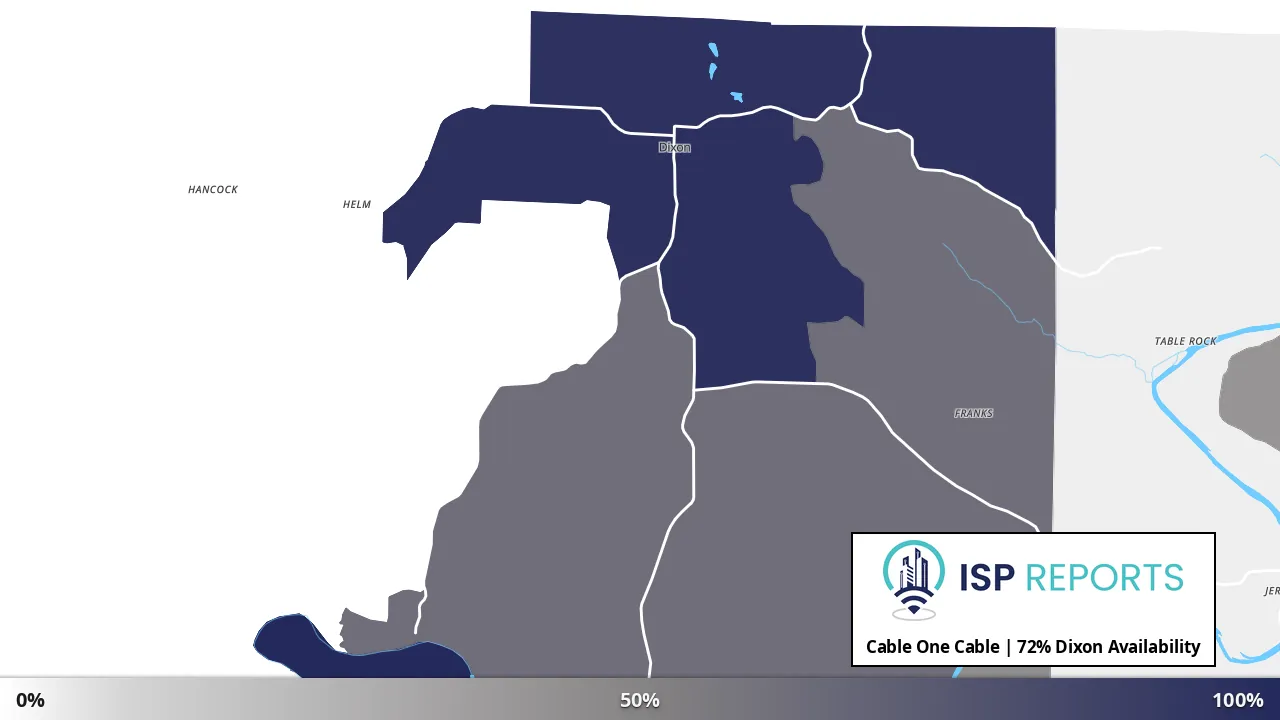 Dixon, MO map of internet availability