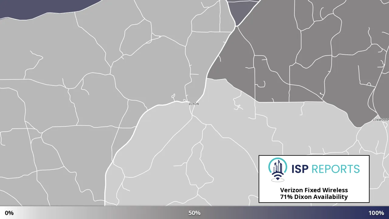 Dixon, MS map of internet availability