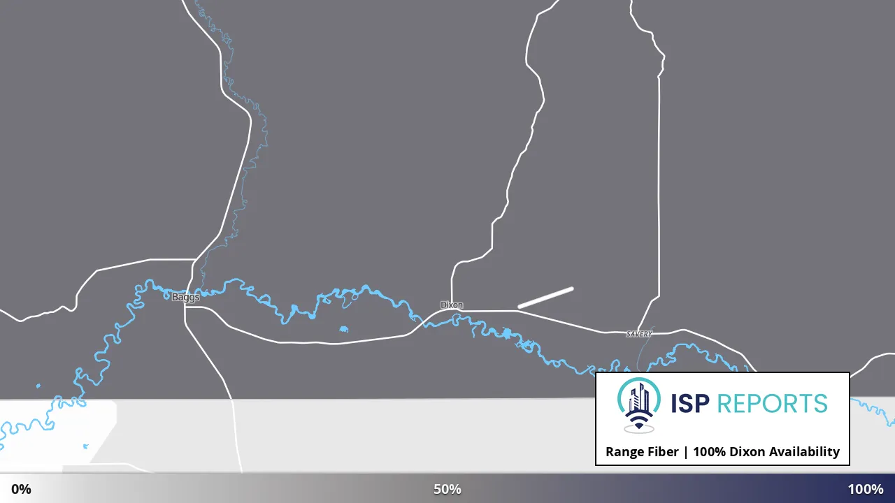 Dixon, WY map of internet availability