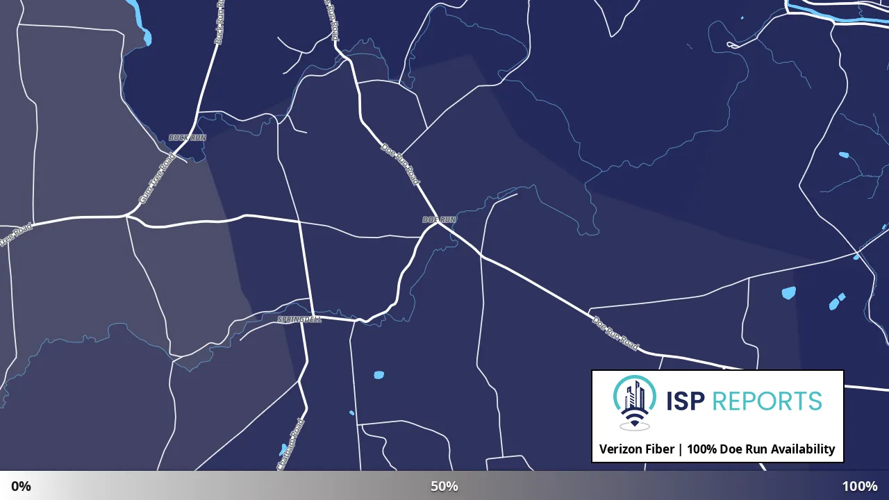 Doe Run, PA map of internet availability